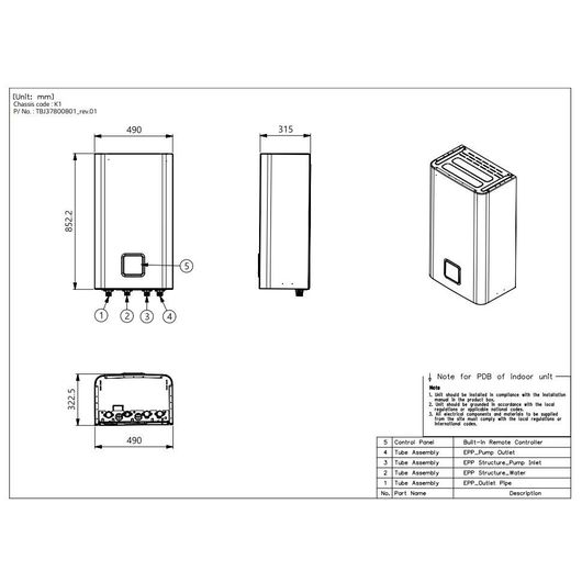 Тепловой насос LG Therma V Hydrosplit HU143MRB.U30RU/HN1600MC.NK1RU, фото 2,